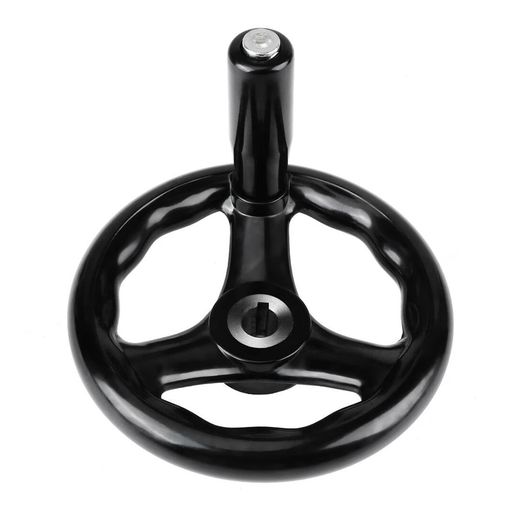 

3 Spokes Bakelite Practical Lathe Revolving Handle Ripple Design Round Accessories Grinder Tool Professional Hand Wheel Durable