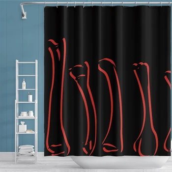 

Cassisy New Style Abstract Prints Shower Curtains Bathroom Washroom Home Decor Waterproof Moisture-proof With Hooks 180x180cm