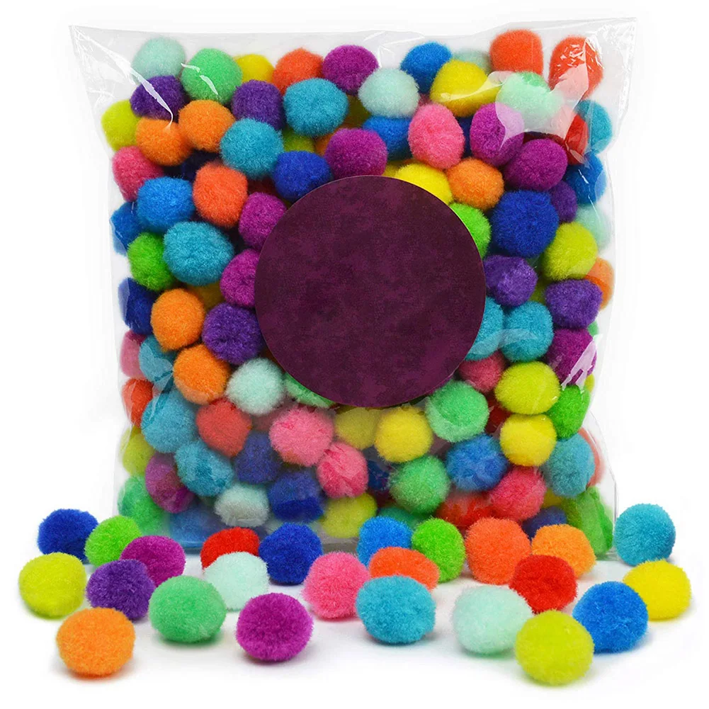 

DIY Sewing Craft 300 Pcs Multi Colors Pompom Fur Craft DIY Soft Pom Poms Wedding Decoration Sewing On Cloth Accessories