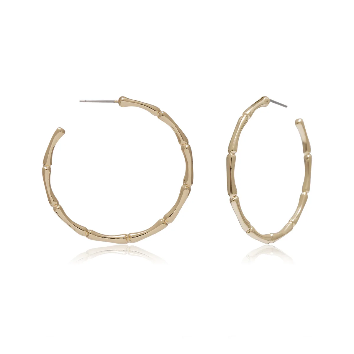 Simple Trendy Fashion C Shape Hoop Earrings for Women Metro Retro Punk Geometry Round Earrings Jewelry Wedding Party Gifts