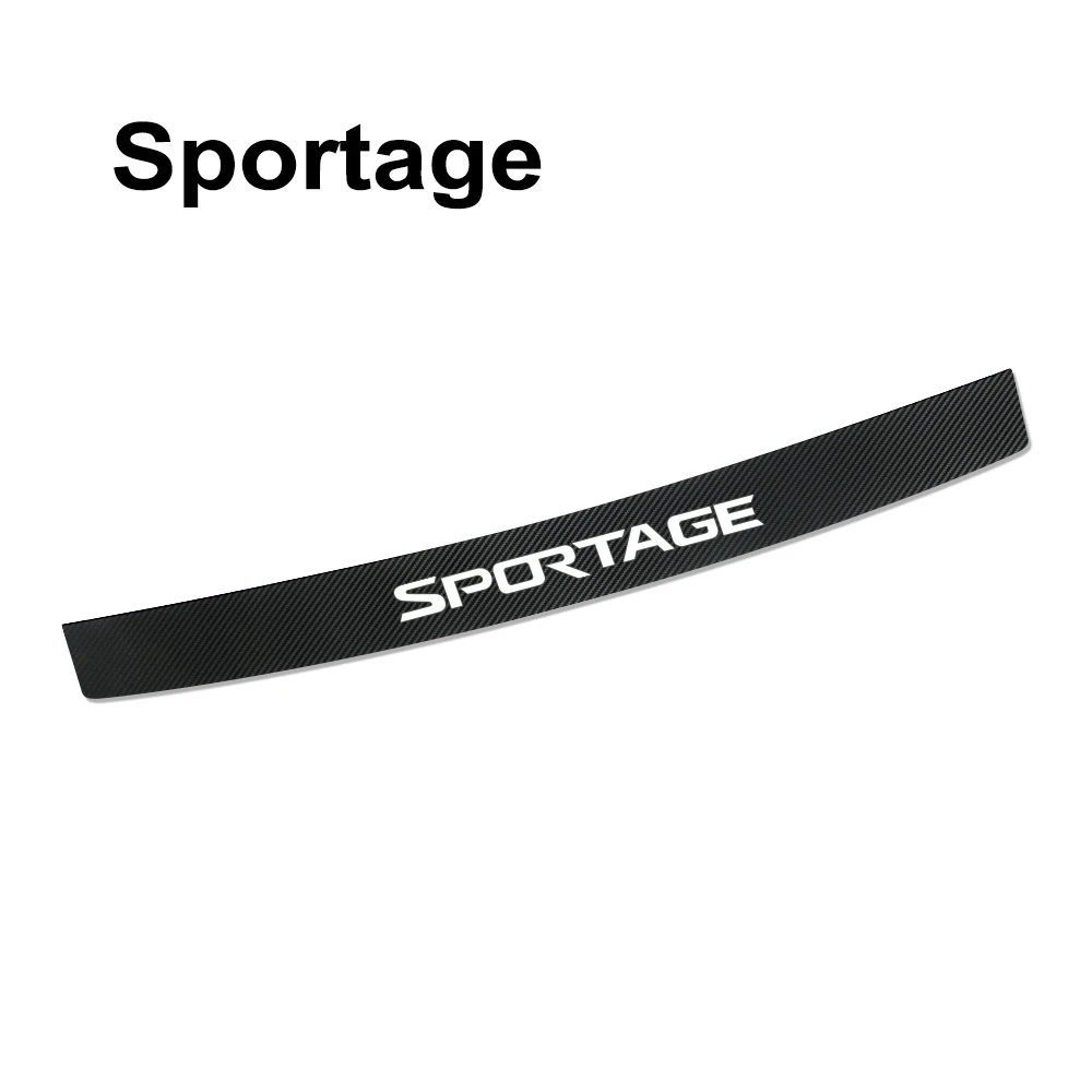 Carbon Car Rear Bumper Stickers For Kia Sportage 3 4 QL Rio 3 4 K2 Optima Sorento Picanto Ceed Forte Cadenza K9 Soul Accessories - Название цвета: For Sportage