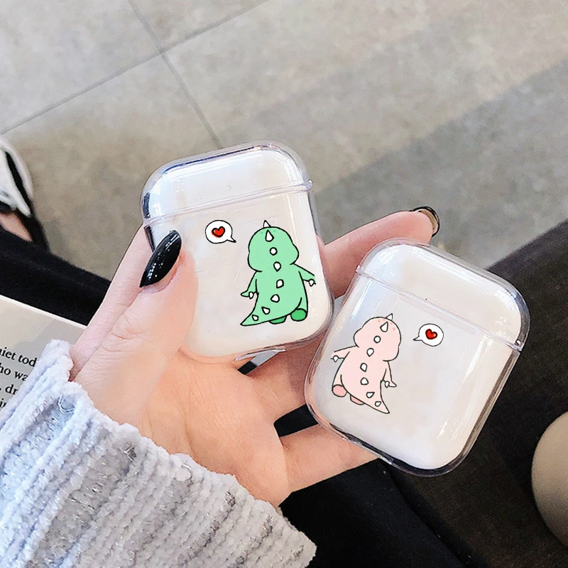 

Earphone Case For Apple airpods Case Cute Dinosaur Bluetooth Earphone Case For Airpods 1 2 Charging Bags Headphone Soft Case