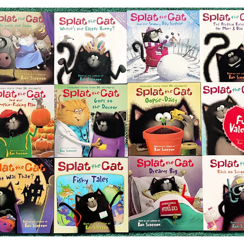 Random Choose 4pcs/set Little Black Cat In Kindergarten Best Picture