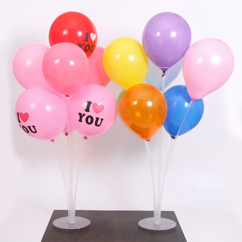  2 Set Balloon Party Centerpiece Table Balloon Stand Floating Kit Balloons Decor Wedding Birthday Pa