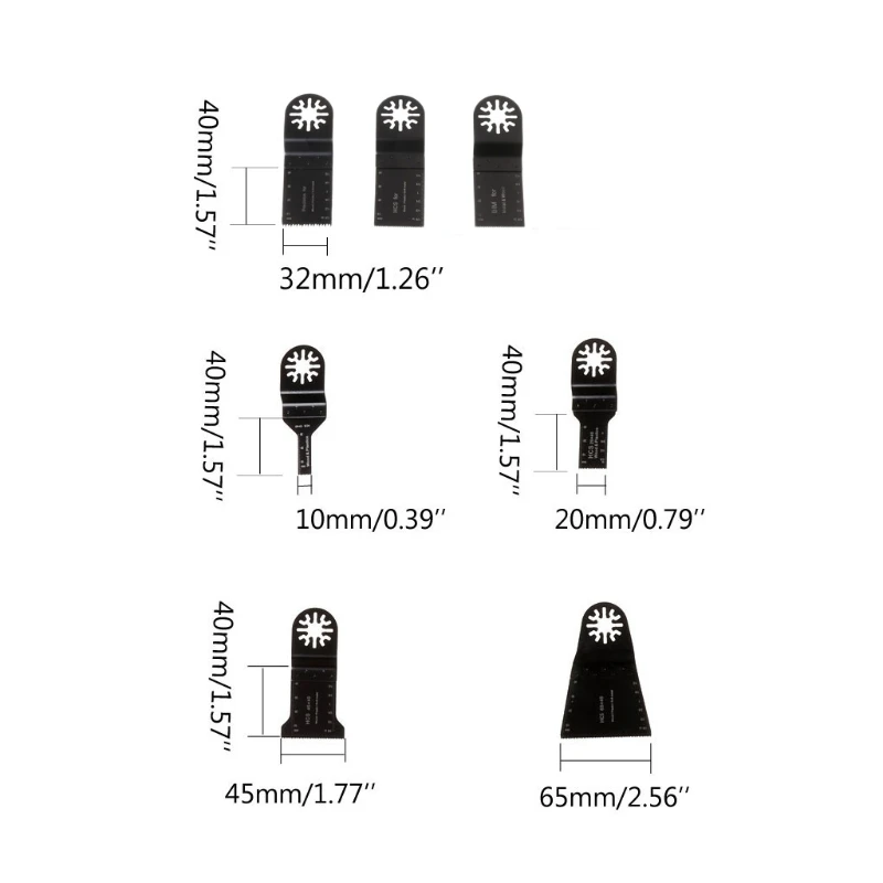 38 шт Смешанные Осциллирующие многофункциональные пилы для FEIN Bosch, Dremel Makita Skil