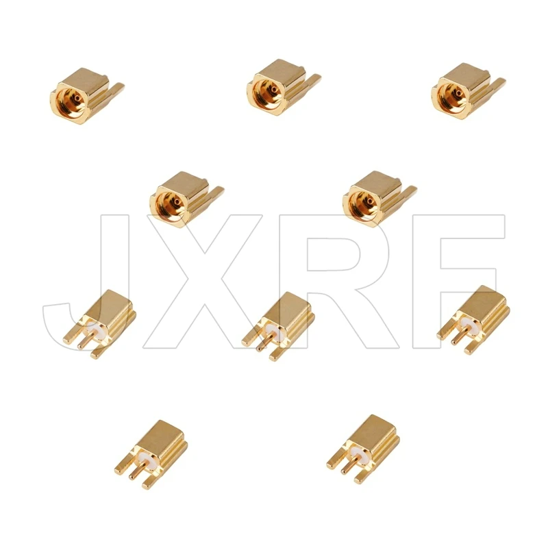 5pcs Mmcx Female Jack Connector Pcb Mount With Solder Post Straight