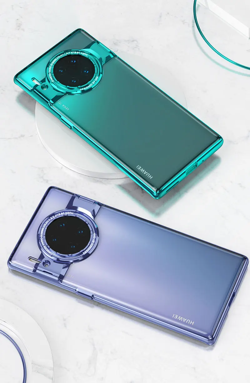 Для HUAWEI mate 30 Pro Чехол с покрытием Ультра тонкий прозрачный жесткий с наручные часы Магнитный кронштейн модный бренд защитный чехол