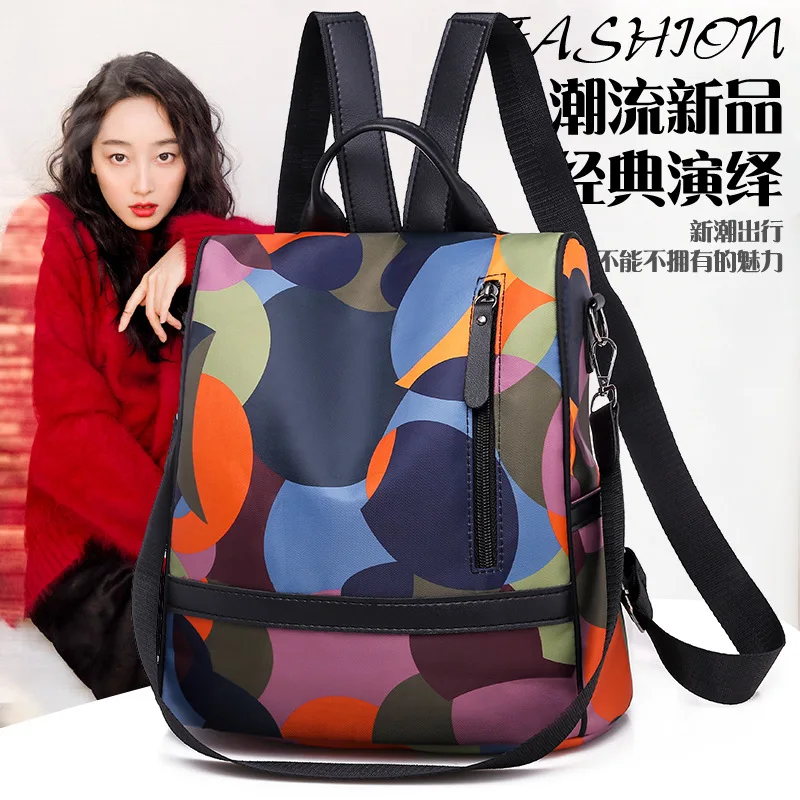 

Large-Volume Oxford Cloth Nylon Casual Backpack 2019 New Style Women's Korean-style Versatile Travel Bag Anti-theft Backpack Bag