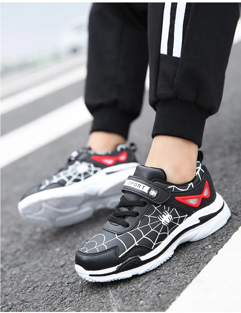 2019 Autumn Winter Spiderman Children Sneakers Boys Shoes Light Kids Shoes For Boy Casual Sport Running Leather Child Shoes (17)