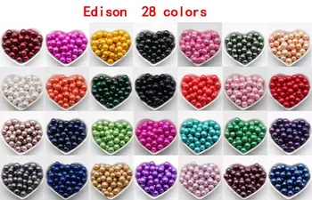 

Wholesale Bulk Rainbow Colored Loose Edison Pearls 9-12MM Big Loose Pearls Not In Oyster 28 Colors PB290
