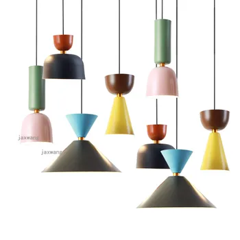 

Macaron Postmodern LED Pendant Lights Lighting JW Colorful Hanging Lamps Nordic Bar Light Fixtures Bedroom Kitchen Accessories