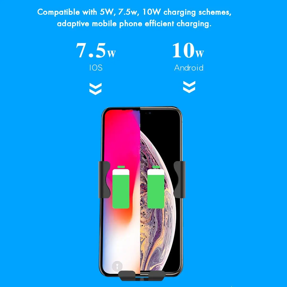  K80 Auto Drahtlose Ladegerät Auto Halterung 10W Gravity Induktions Air Outlet Clip Für iPhoneX/8/8 