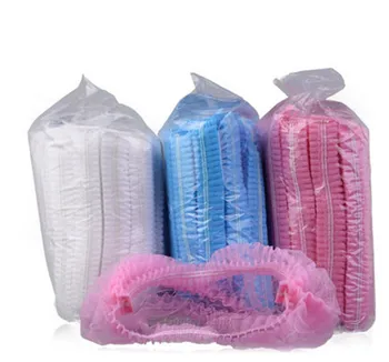 

5 PCS Non-woven Disposable Shower Caps Pleated Anti Dust Hat Women Men Bath Caps for Spa Hair Salon Beauty Accessories Hot Sale