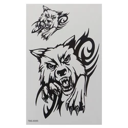 Tatouage autocollant temporaire, 2 feuilles, 2022, autocollant d'art, corps de Dragon, Scorpion, loup, étanche 