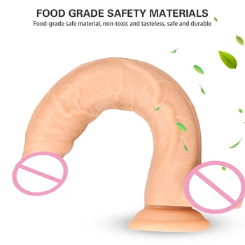 Super Long Lifelike Dildo Soft Penis with Powerful Suction Cup G-spot Vagina Stimulator Female Masturbator Sex Toys for Couple 4