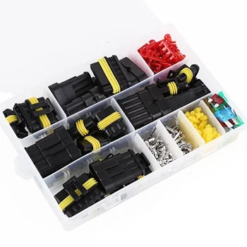 

240PCS 1 2 3 4 5 6 Pin Car Waterproof Electrical Terminal Wire Connector With Fuses