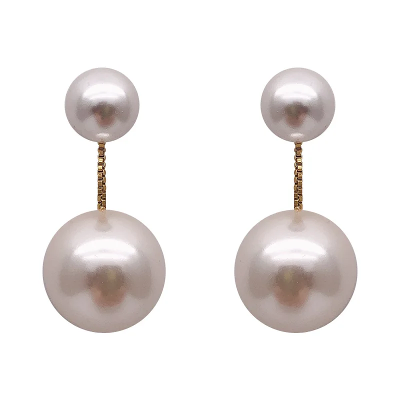 Pearl Vintage Round Women Dangle Earrings Simple Sweet Female Elegant Fashion Trendy Jewelry Zeojrlly dangle earrings pearl earrings
