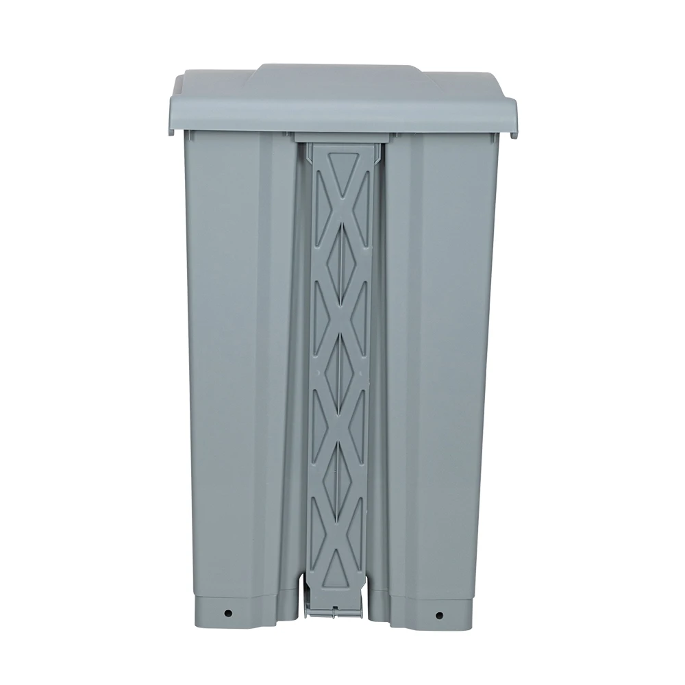 

19.7"W x 16.2"D x 31.9"H. Plastic Step-On Trash Can , Grey, Hands-free Disposal, 23-Gallon Capacity US warehouse