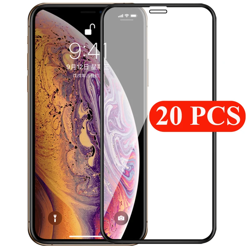 

20PCS Full Cover Screen Protector For iPhone 11 12 Pro Max Protective Glass For iPhone 13 Pro XS Max Xr 6 7 8 Plus Support Mixed