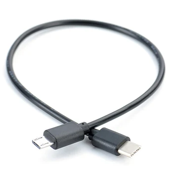 

High Quality 30cm Type C Male to Micro USB Male Sync Charge OTG Charge USB-C Cable Cord Adapter Car Interior Accessories