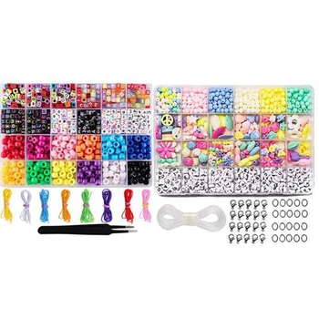 

1000 Bracelet Making Beads ABC Beads Pony Beads Letter Alphabet Beads with Bracelets Beaded and Alphabet Letters Great