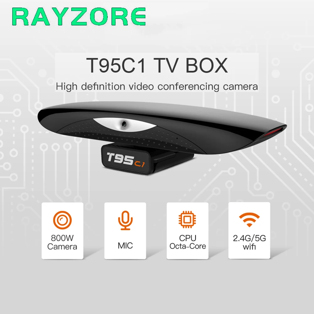 2020 Новый T95C1 смарт приставка для ТВ android 9 0 RK3368 Восьмиядерный Декодер каналов