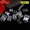Clear Plastic Mini Cute Ziplock Jewelry Bags Small More Thicker Crystal Packing Pouches Reusable Powder Zipper Lock Sack 100pcs 3