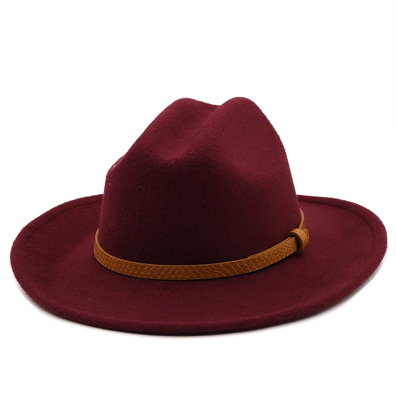 Fedora Pure Laine Bordeaux Avec Plumes - The Showing Shop - Neuf - Courses Cheltenham