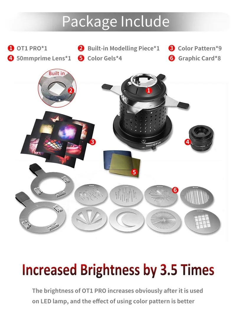 Feixe de Luz Cilindro para Montagem Soonimpulso Focalizado Cônico Snoots Fotográfico Condensador Óptico Arte Efeitos Especiais Bowens Ot1 Pro - Image 3