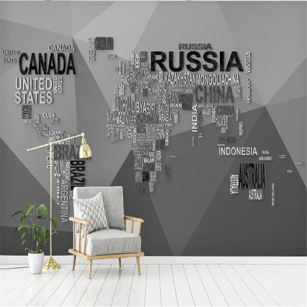 

milofi custom large wallpaper mural 3D modern black and white abstract geometric line sofa background wall painting