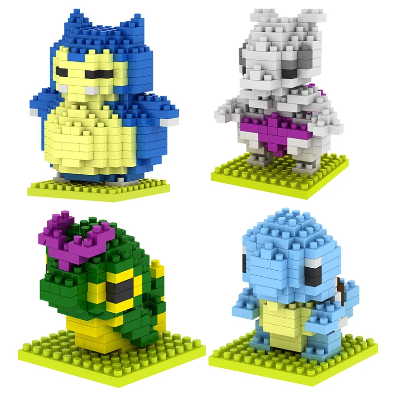 Tanie Mini kieszonkowy zabawki 12 w 1 Elf klocki Cartoon Pikachu potwory figurki akcji z anime klocki zabawki edukacyjne dla dzieci