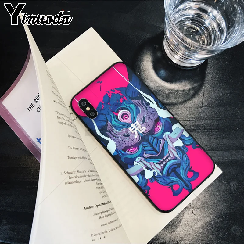 Yinuoda японская самурайская маска они DIY роскошный высококачественный защитный чехол для Apple iPhone 8 7 6 6S Plus X XS MAX 5 5S SE XR чехол