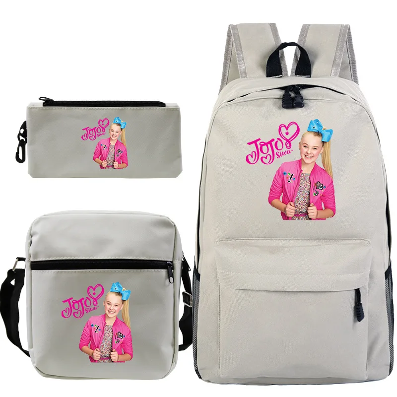 Красивый Jojo Siwa рюкзак для мальчиков и девочек школьные рюкзаки детские 3 шт./компл. школьная книга ранец для подростков детей - Цвет: photo colour