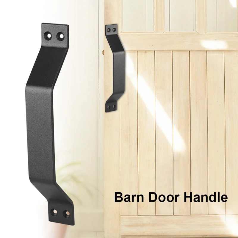 Barn Door Handle Pull Handle Solid Carbon Steel Pull Handle Wooden Door Cabinet Pull For Sliding Barn Doors Garages Dandruff