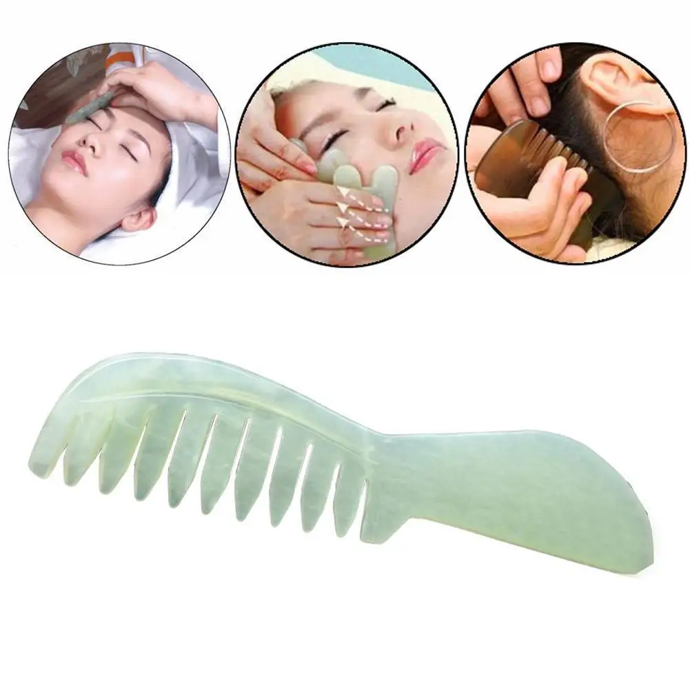 Natural Jade Stone Massage Comb Gua Sha Combs Massage Board Scraping