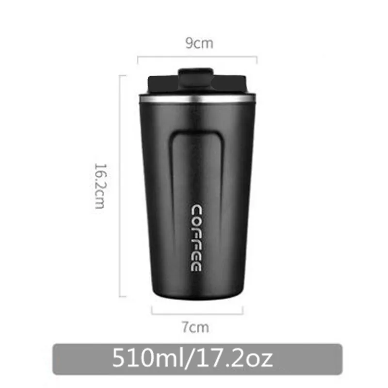 380/510ml Stainless Steel Coffee Thermos Mug Portable Car Vacuum Flasks Travel Mug Insulated Thermal Water Bottle Keep Cold/Hot