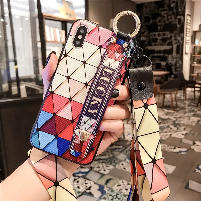 Чехол с браслетом в виде рыбьей чешуи для Iphone XR чехол 7 8 6 6S Plus блестящие цветные