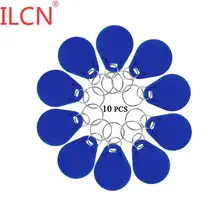 125 кГц ID Водонепроницаемый для чтения только Брелки Синий близость EM4100 жетон RFID брелок с кольцом llavero бейдж карта контроля доступа 10 шт