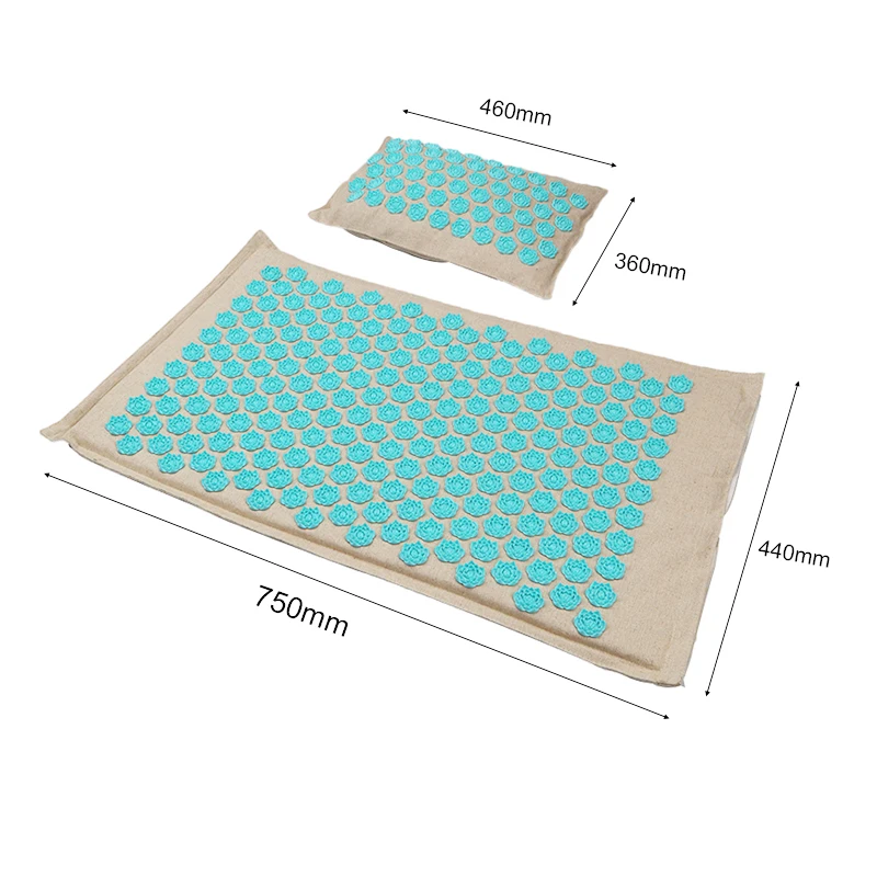 Procircle акупрессуровый коврик, набор подушек для массажа, льняной хлопковый коврик для иглоукалывания с мешком для спины и шеи, облегчение боли, лучший более глубокий сон