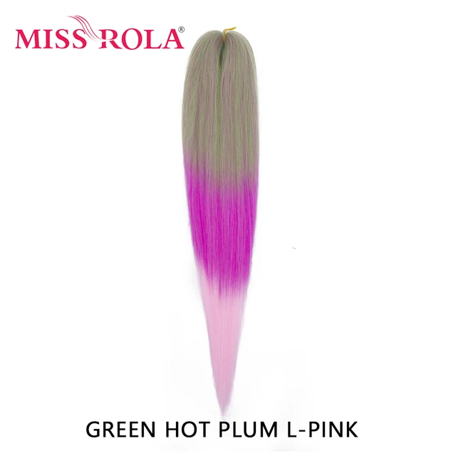Miss Rola Synthetic 26 Inches 75g Kanekalon Hair Wholesale Bulk Braid Hair Extension Pre Stretched Pink Blonde Twist Jumbo Braid #350