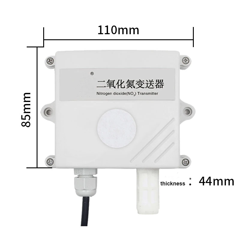 RS485 NO2 Сенсор модуль NO2 датчик передатчик газа Сенсор 0-20PPM 0-2000PPM NO2 0-5 V/0-10 V/4-20MA 485 протокол газа Сенсор