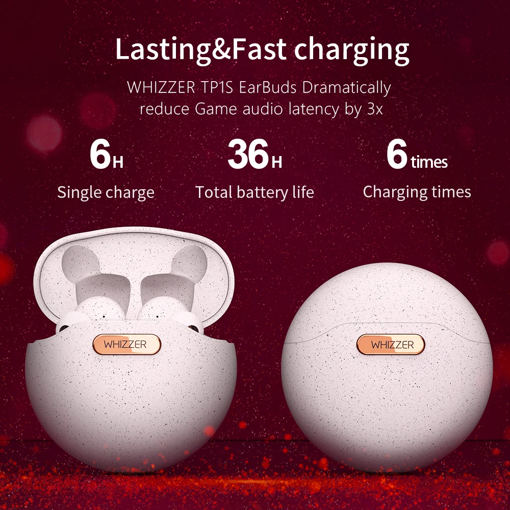 WHIZZER TP1S TWS wireless Bluetooth earphone 3D