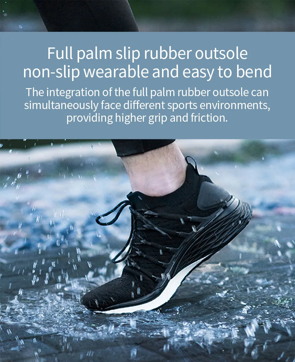 Xiaomi Mijia Sneaker 3 кроссовки для бега с блокировкой Fishbone, эластичная трикотажная обувь, амортизирующая Мужская Спортивная обувь для фитнеса PK Mijia 2