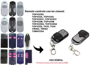 

CAME TOP432NA TOP432EE TOP432EV CAME TAM432SA TOP432S remote control 433.92mhz CAME remote control with battery