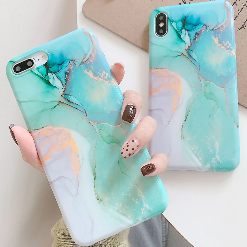 Простой Мраморный Узор чехол для телефона iPhone XR XS Max 6 6S 7 8 Plus X TPU мягкая глянцевая
