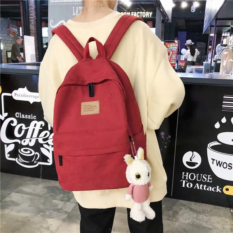 

Female Student Backpack Japanese Backpack Brand Black Vintage Fashionable School Bags For Teenage Girls Mochila Notebook Bookbag