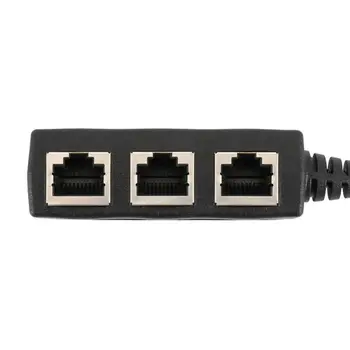 

Converter Ethernet Cable Splitter Cord RJ45 Adapter 1Male To 3Female Network ABS