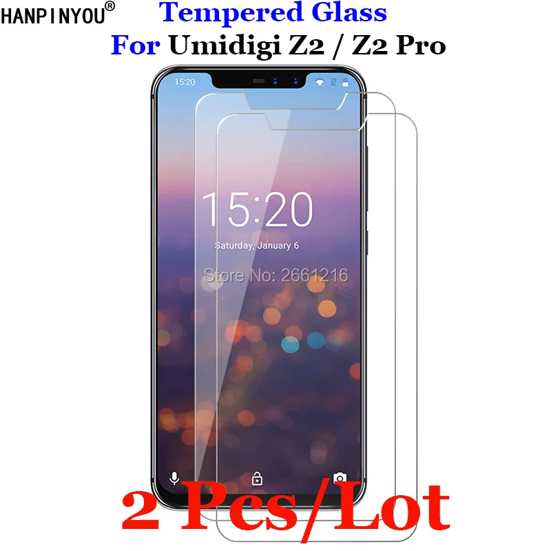 

2 Pcs/Lot For Umidigi Z2 Tempered Glass 9H 2.5D Premium Screen Protector Film For Umidigi Z2 Pro 6.2"