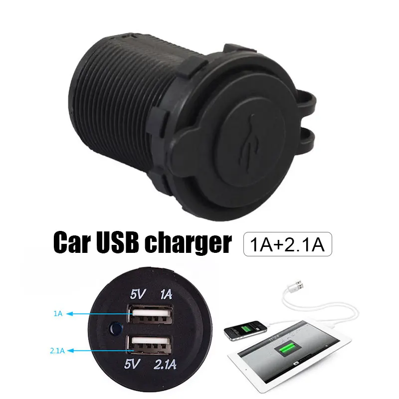 Универсальный Авто Зарядное устройство с двумя портами USB 3.1A легковые автомобили аксессуары для телефона автомобиля Зарядное устройство прочный 12/24V сигареты Зарядное устройство