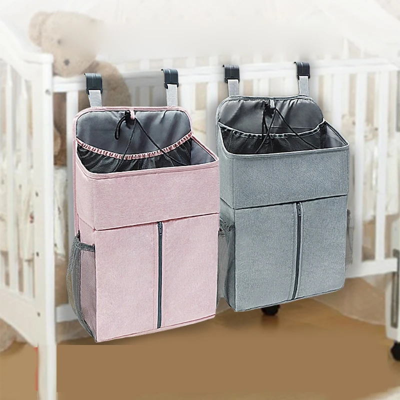 Hanging-Bags Bed-Organizer Diaper Baby for Newborn Crib Infant Bedding